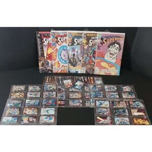 Superman Comic Collection & Death of Superman Trading Cards